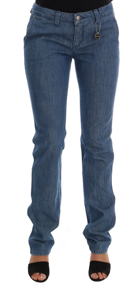 Costume National Super Slim Blue Wash Cotton Jeans Costume National