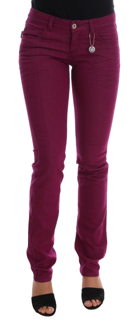 Costume National Elegant Purple Super Slim Jeans Costume National