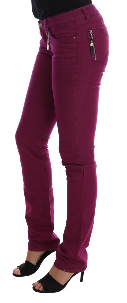 Costume National Elegant Purple Super Slim Jeans Costume National