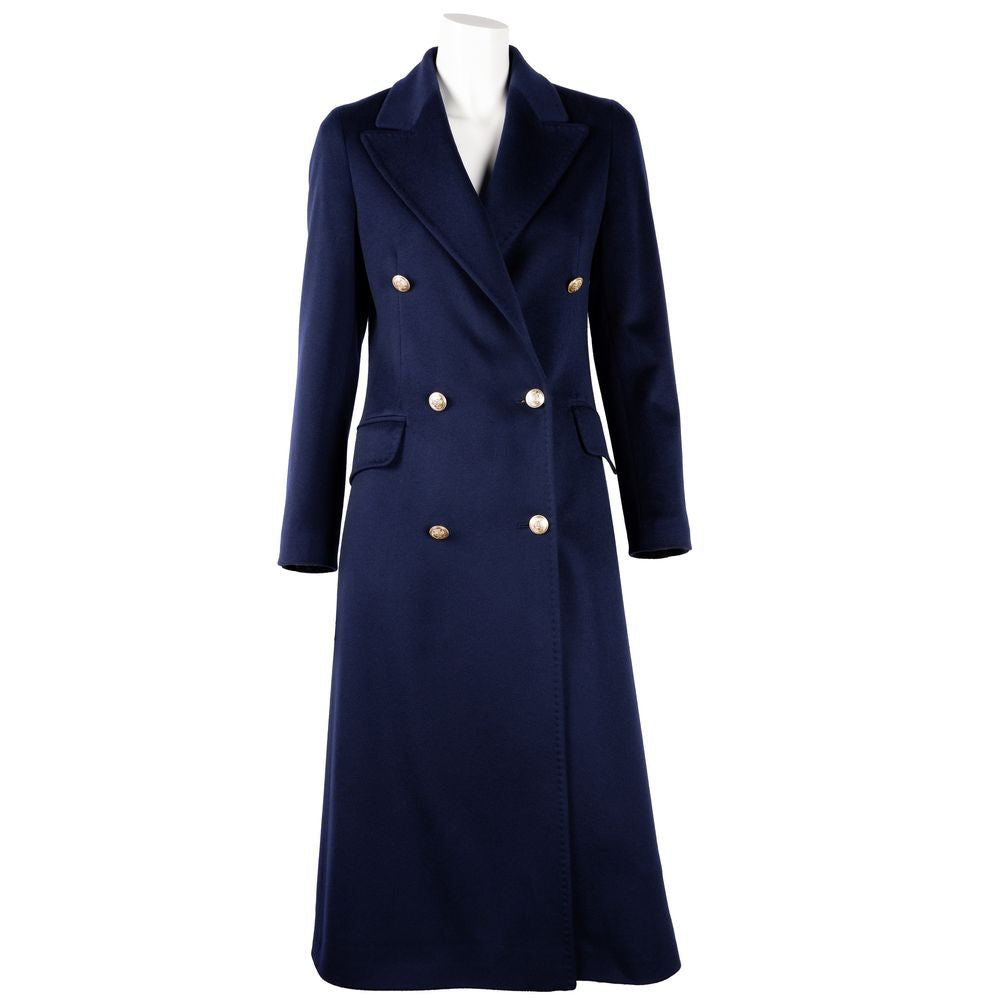 Made in Italy Blue Wool Vergine Jackets & Coat