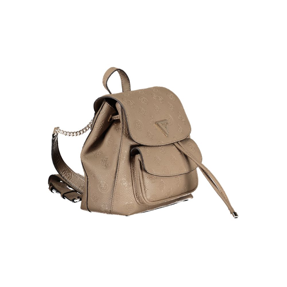 Guess Jeans Beige Polyethylene Backpack