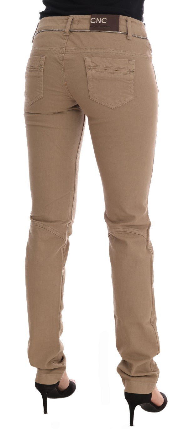 Costume National Beige Super Slim Fit Denim Delight Costume National