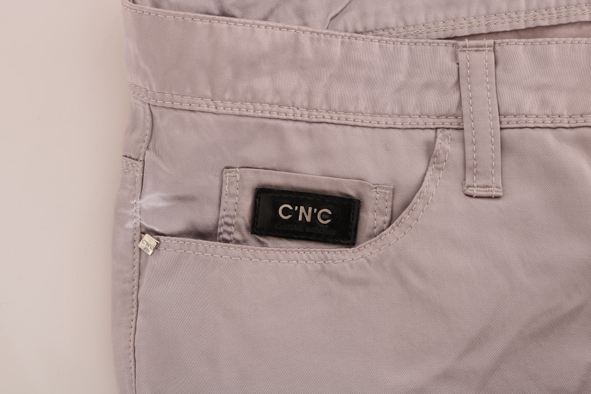 Costume National Chic Beige Slim Fit Designer Jeans Costume National