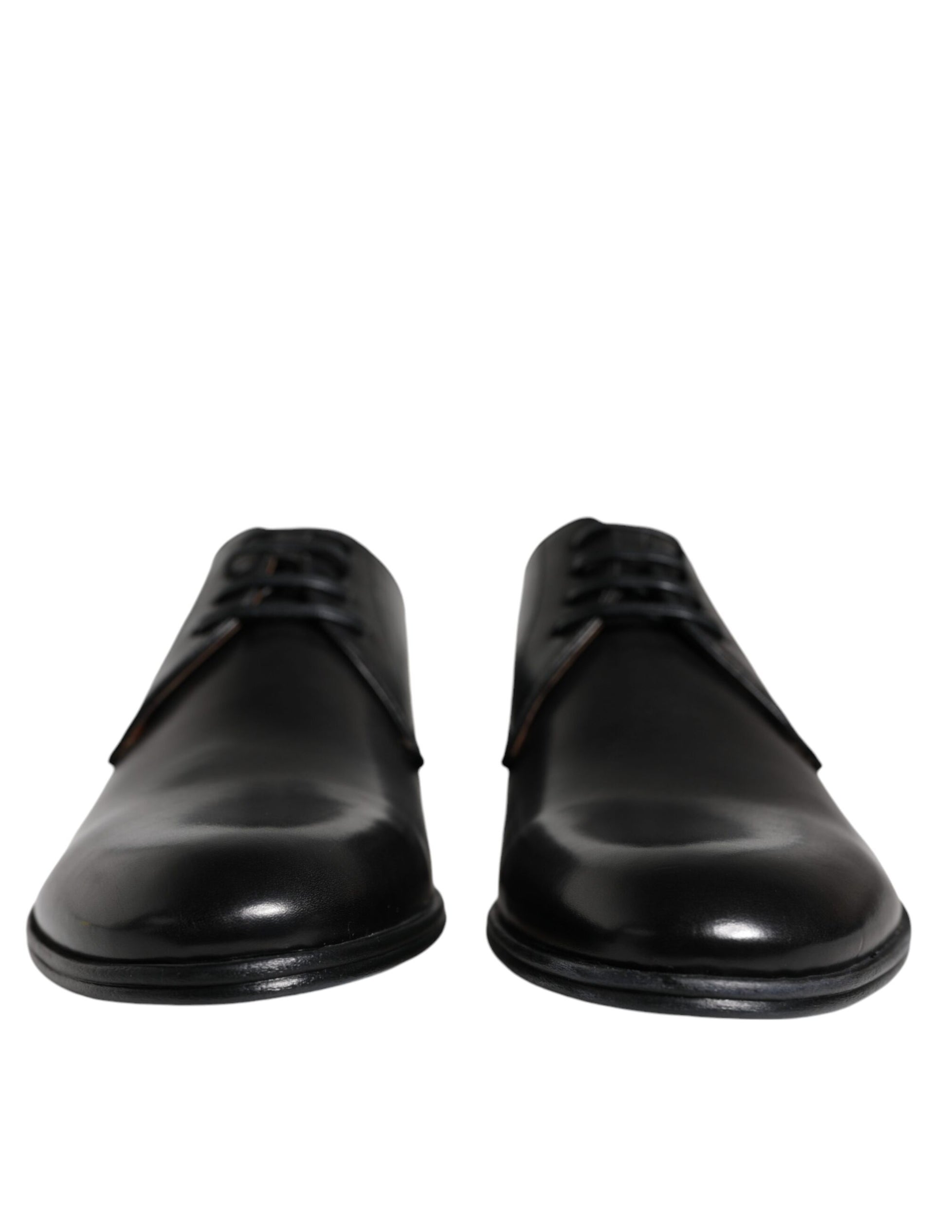 Dolce & Gabbana Black Leather Derby Formal Dress Shoes