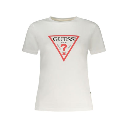 Guess Jeans White Cotton Tops & T-Shirt