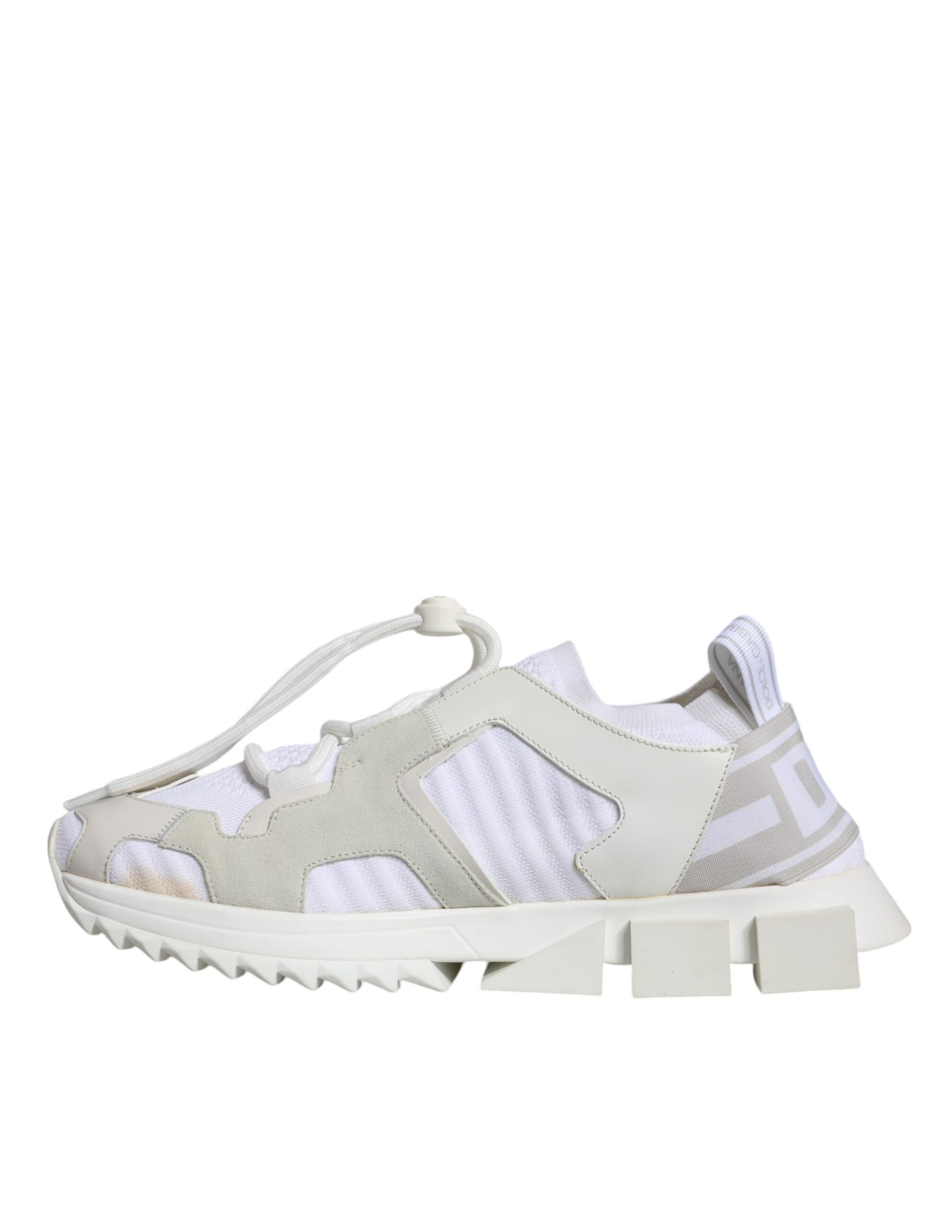 Dolce & Gabbana White Mesh Sorrento Trekking Sneakers Shoes