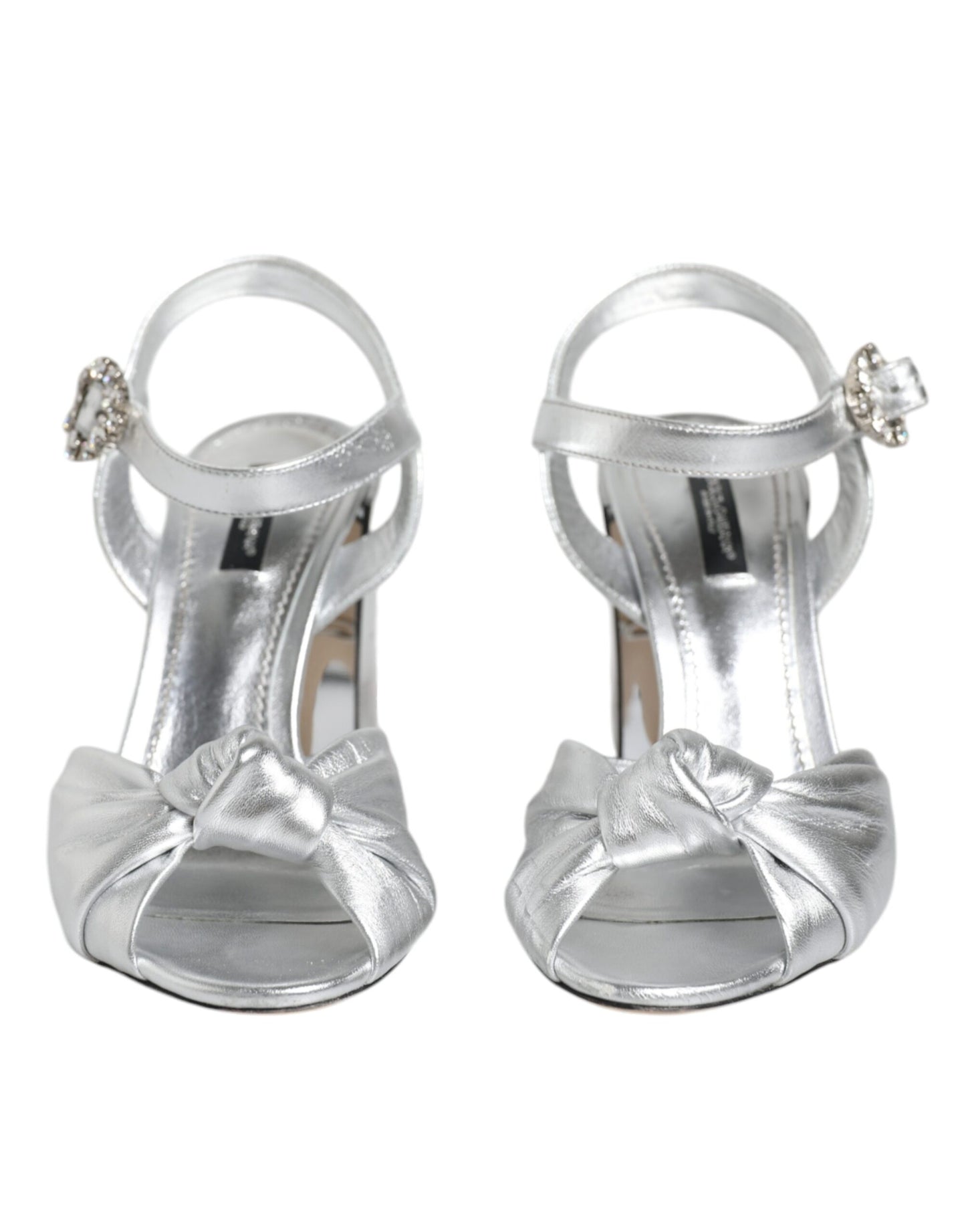 Dolce & Gabbana Silver Mirror Heels KEIRA Sandals Shoes