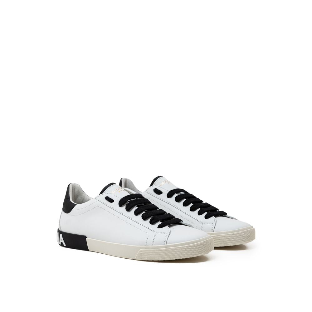 Dolce & Gabbana White Leather Sneaker