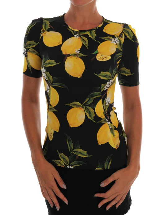 Dolce & Gabbana Sicilian Lemon Print Silk Blouse Dolce & Gabbana