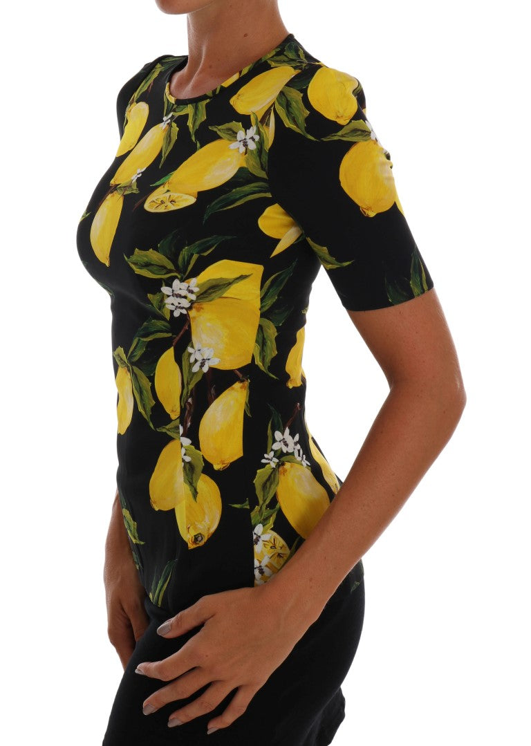 Dolce & Gabbana Sicilian Lemon Print Silk Blouse Dolce & Gabbana