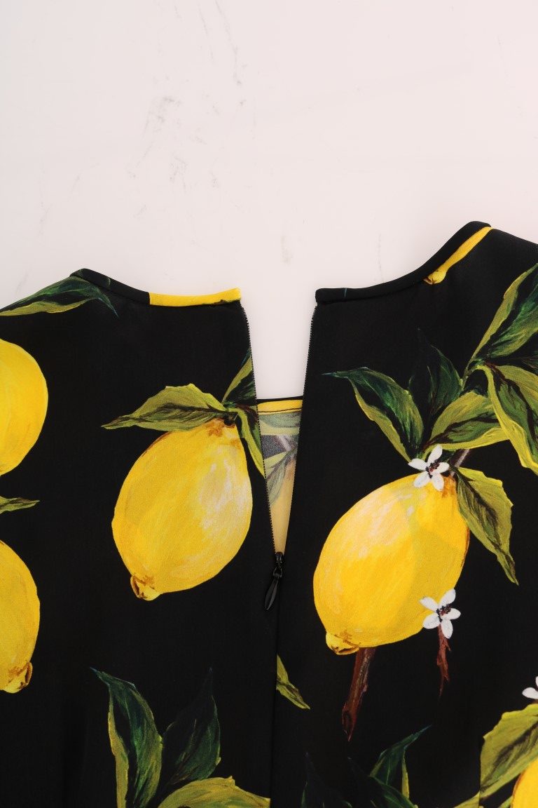 Dolce & Gabbana Sicilian Lemon Print Silk Blouse Dolce & Gabbana