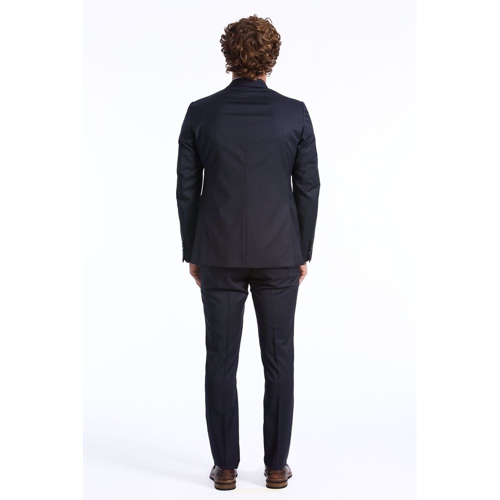 Baldinini Trend Blue Wool Men Suit