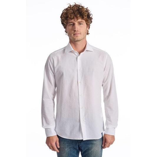 Baldinini Trend White Cotton Shirt