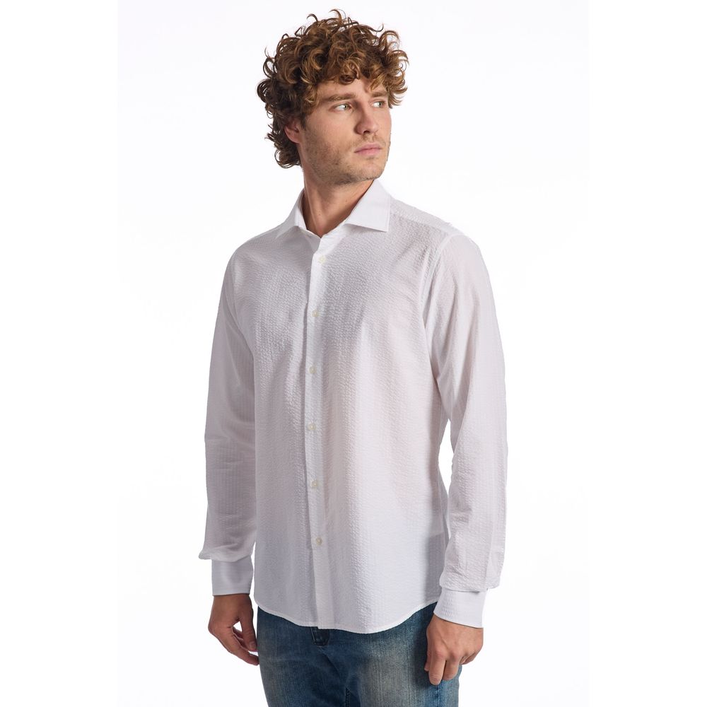 Baldinini Trend White Cotton Shirt