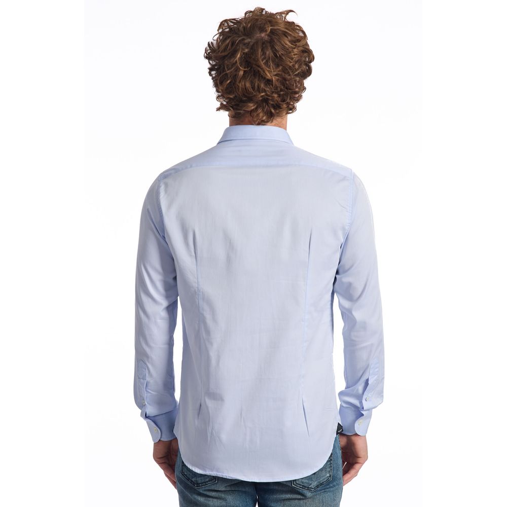 Baldinini Trend Light Blue Cotton Men Shirt