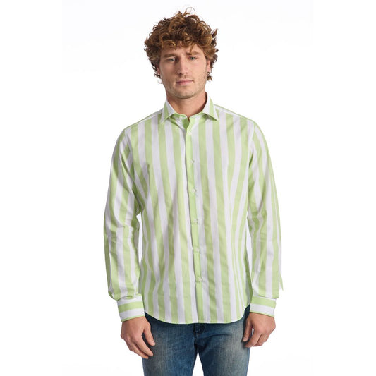 Baldinini Trend Green Cotton Shirt