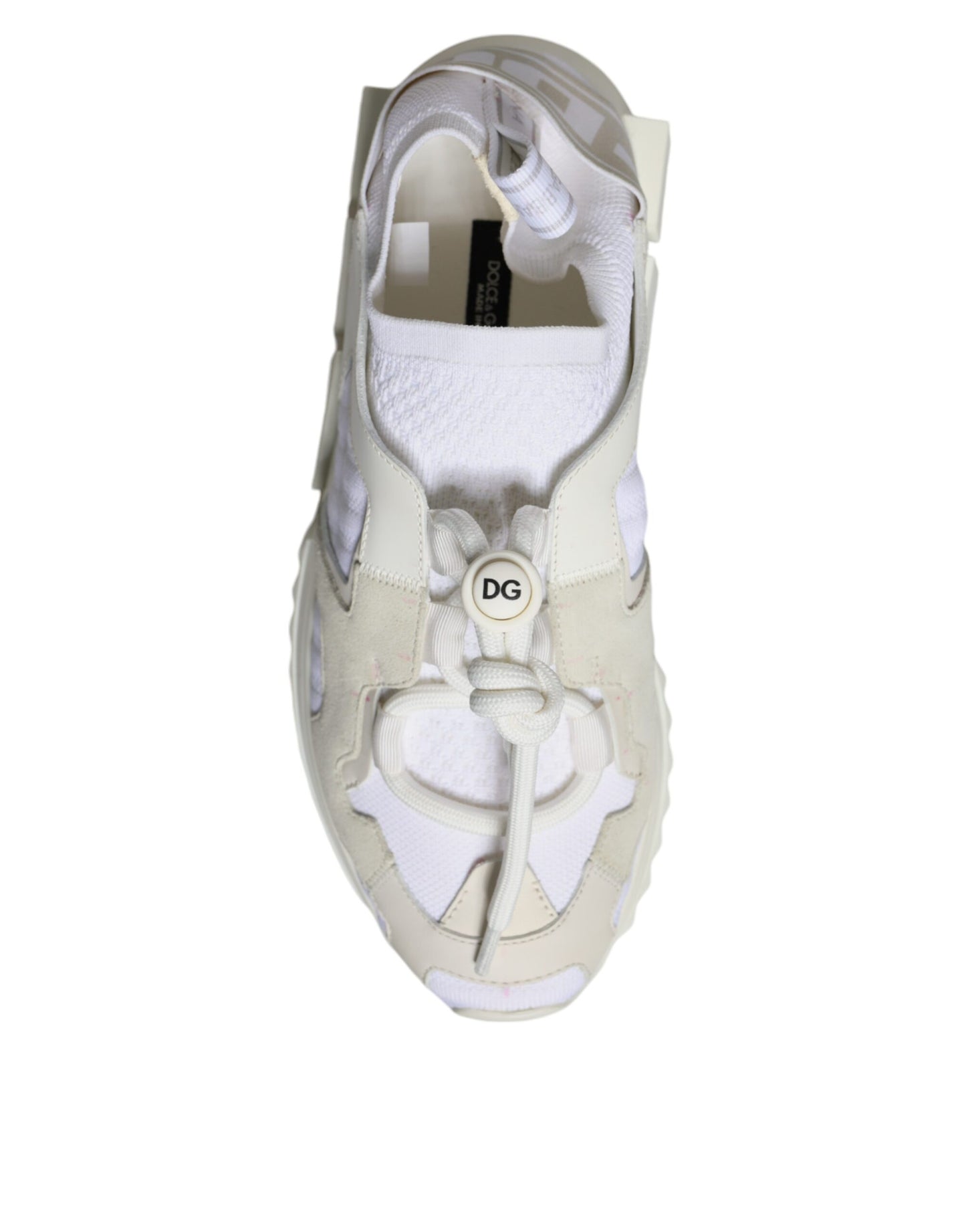 Dolce & Gabbana White Mesh Sorrento Trekking Sneakers Shoes