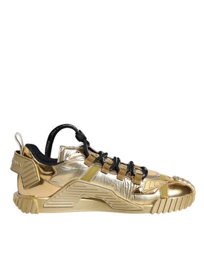 Dolce & Gabbana Metallic Gold NS1 Low Top Sneakers Shoes