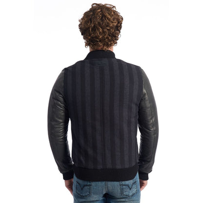 Roberto Pepe Luxury Black Wool Men Jacket