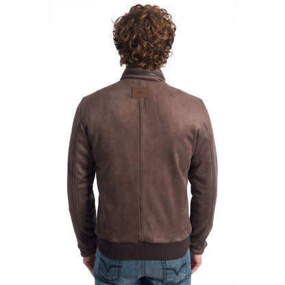 Roberto Pepe Luxury Brown Ecomontone Men Jacket