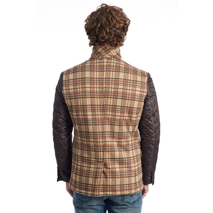 Roberto Pepe Luxury Brown Viscose Men's Jacket