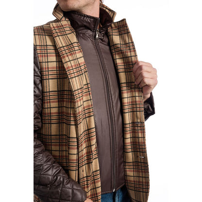 Roberto Pepe Luxury Brown Viscose Men's Jacket