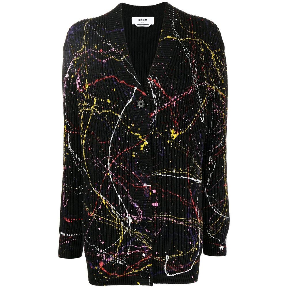 MSGM Black Viscose Sweater