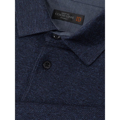 Corneliani Blue Cotton Polo Shirt