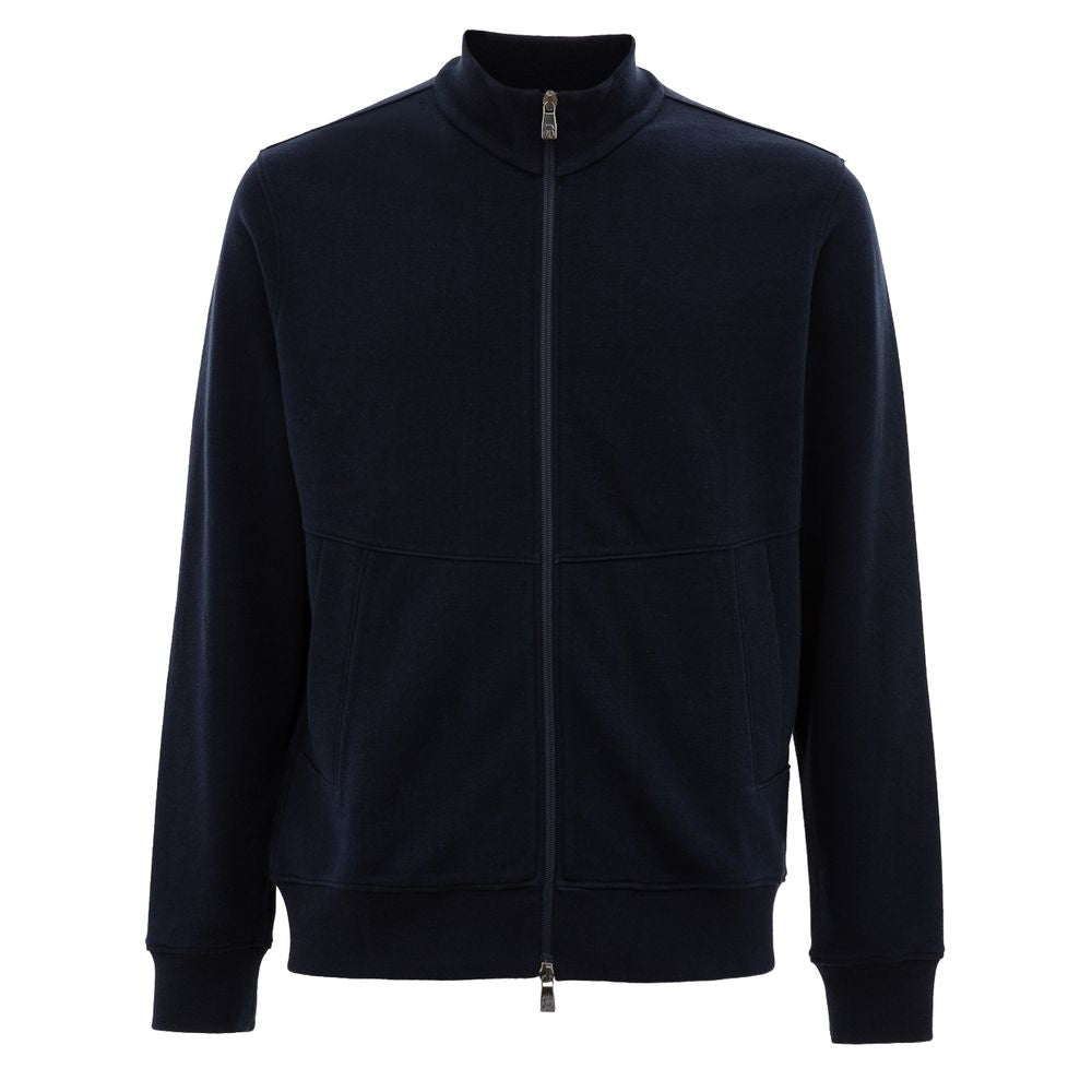 Corneliani Blue Cotton Sweater