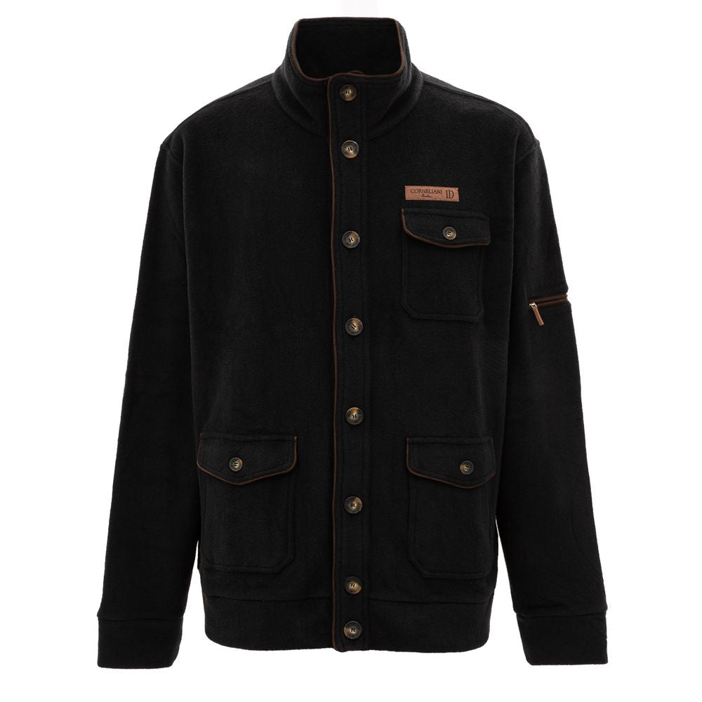 Corneliani Black Viscose Cardigan