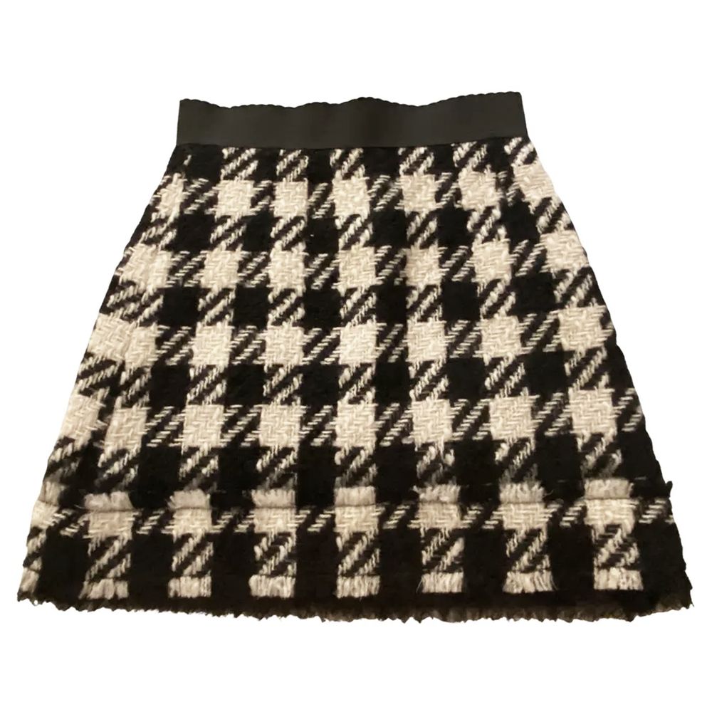 Dolce & Gabbana Black Wool Vergine Skirt