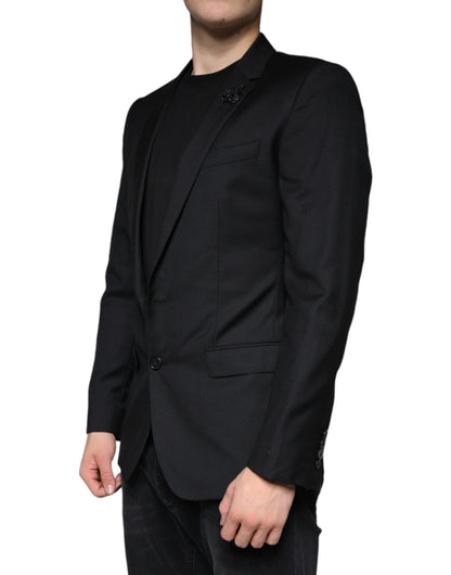 Dolce & Gabbana Black MARTINI Bee Single Breasted Blazer