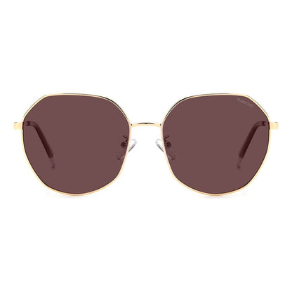 Polaroid Gold Metal Sunglasses