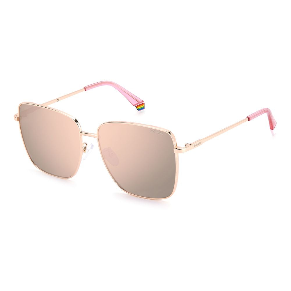 Polaroid Gold Metal Sunglasses