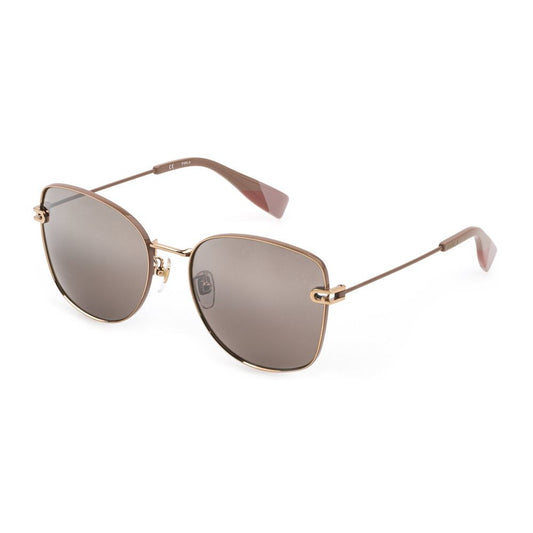 Furla Brown Metal Sunglasses