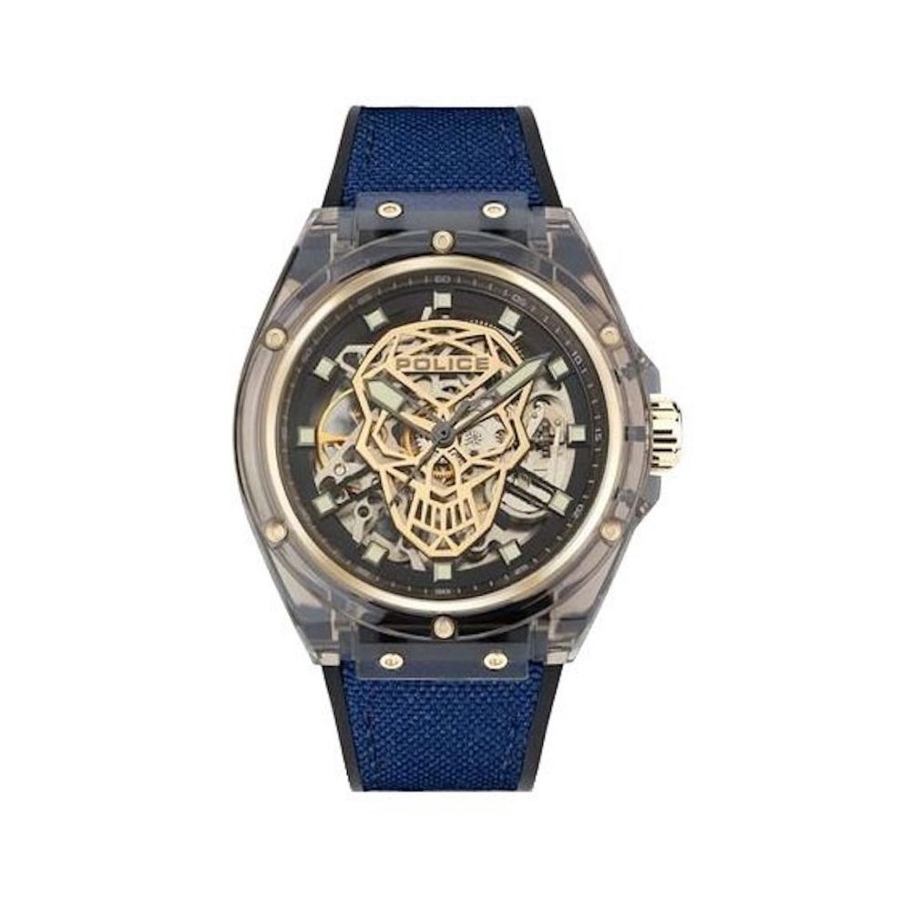 Police Blue Silicone Watch