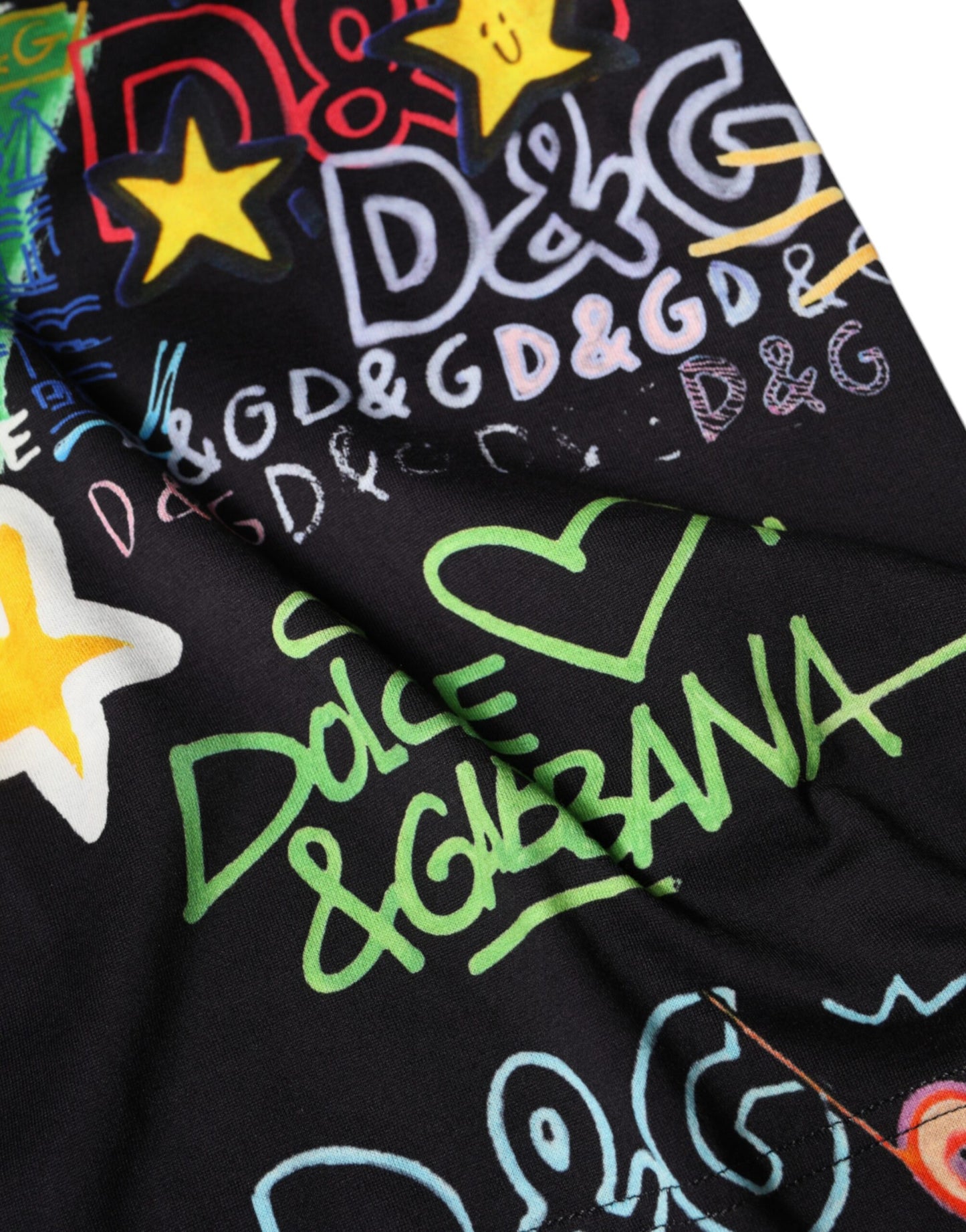 Dolce & Gabbana Multicolor Graphic Print Cotton Crew Neck T-shirt