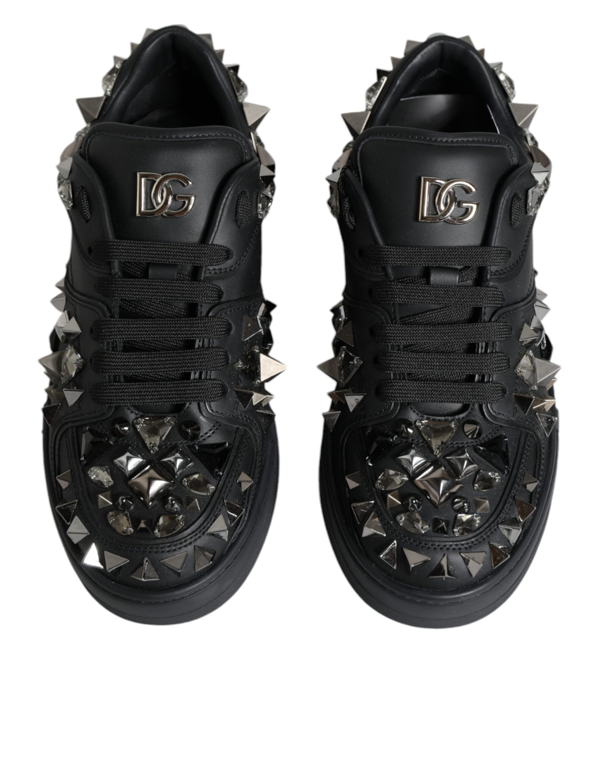 Dolce & Gabbana Black Studded Low Top Men Sneakers Shoes