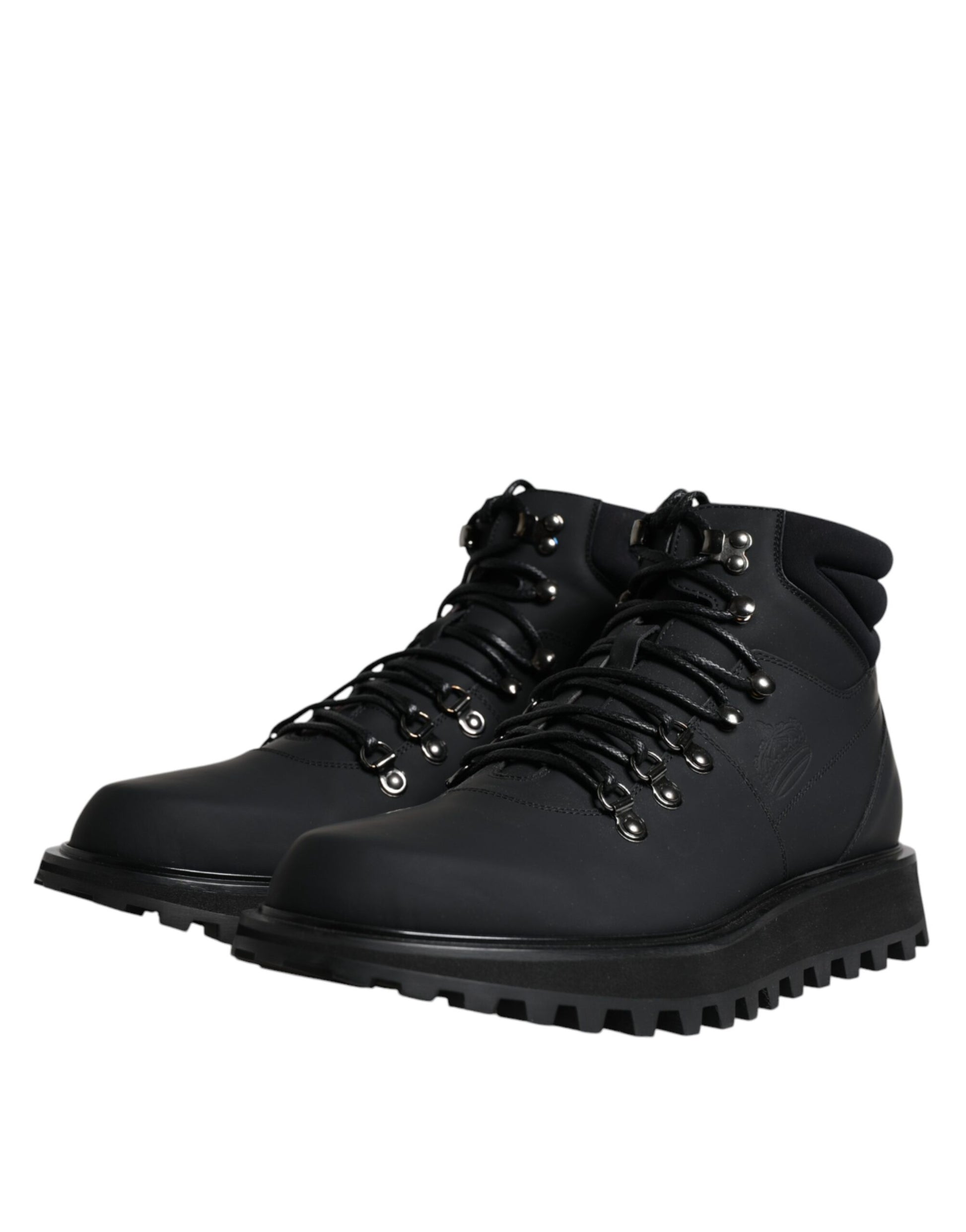 Dolce & Gabbana Black Ankle Boots Vulcano Trekking Shoes