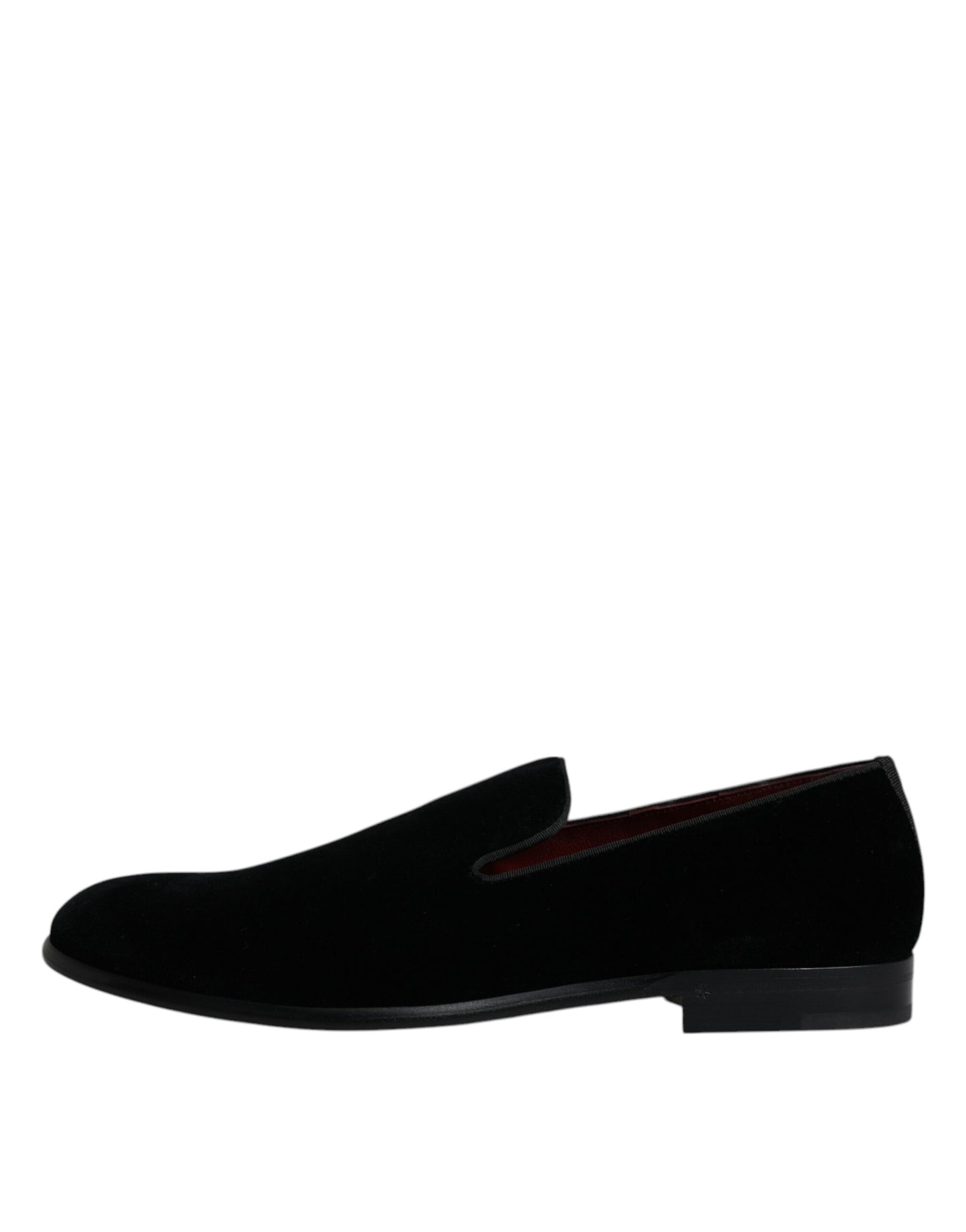 Dolce & Gabbana Black Suede Leather Slippers Loafers Shoes