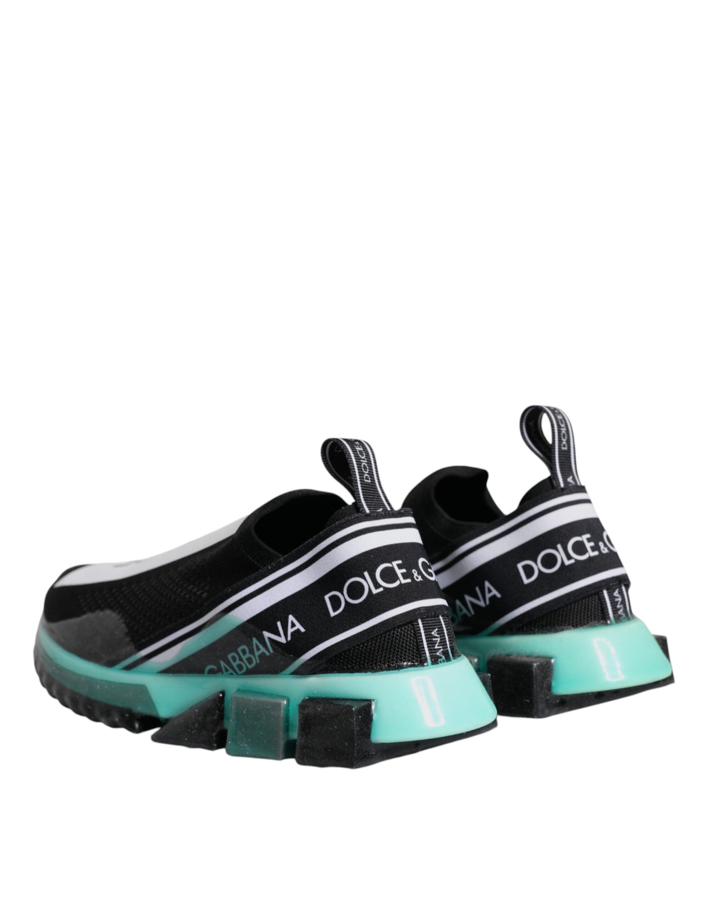 Dolce & Gabbana Black Blue Sorrento Slip On Sneakers Shoes