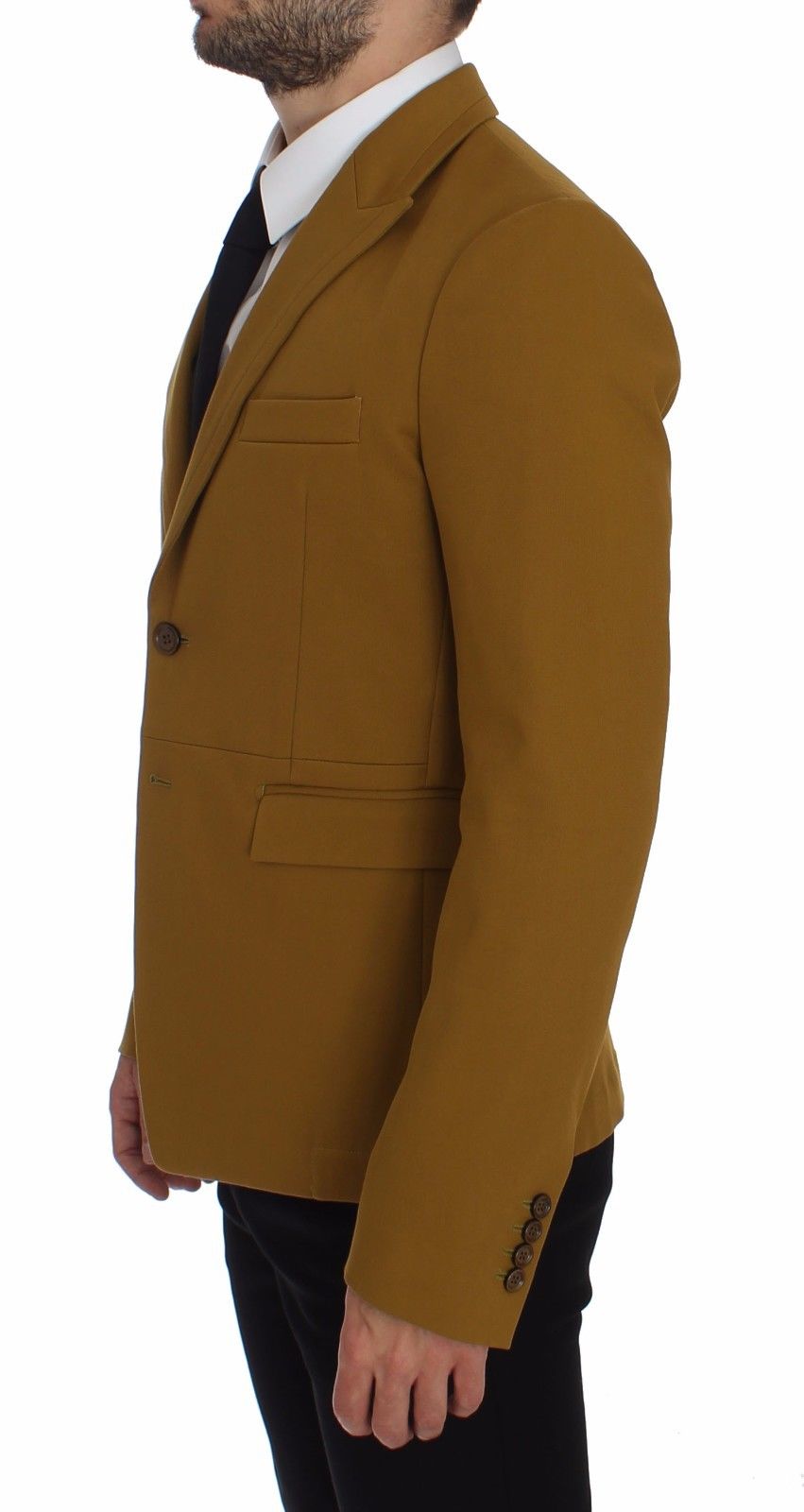 Dolce & Gabbana Elegant Yellow Cotton Blend Casual Blazer Dolce & Gabbana