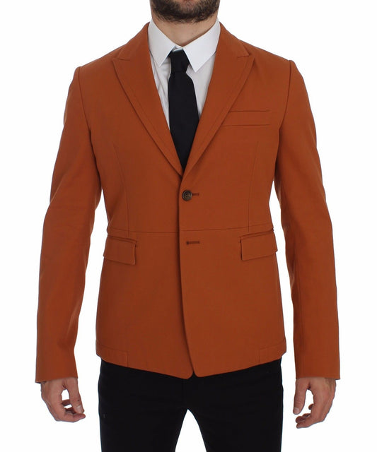 Dolce & Gabbana Elegant Orange Casual Cotton Blend Blazer Dolce & Gabbana