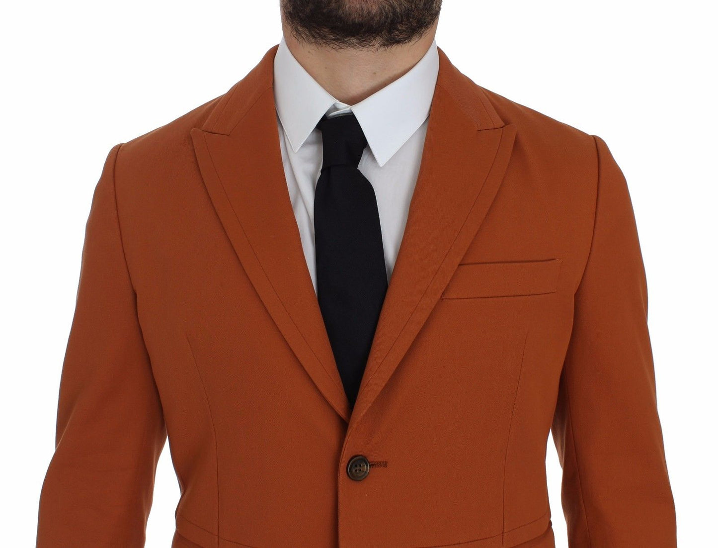 Dolce & Gabbana Elegant Orange Casual Cotton Blend Blazer Dolce & Gabbana