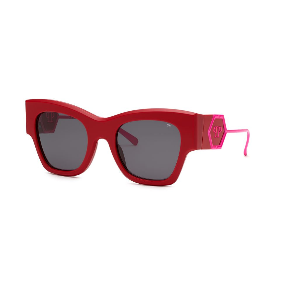 Philipp Plein Red Acetate Sunglasses