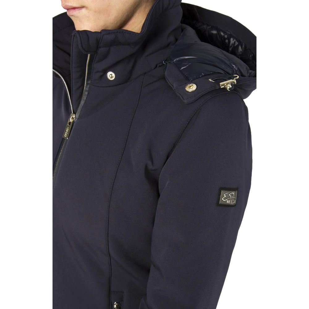 Yes Zee Blue Polyamide Women Jacket