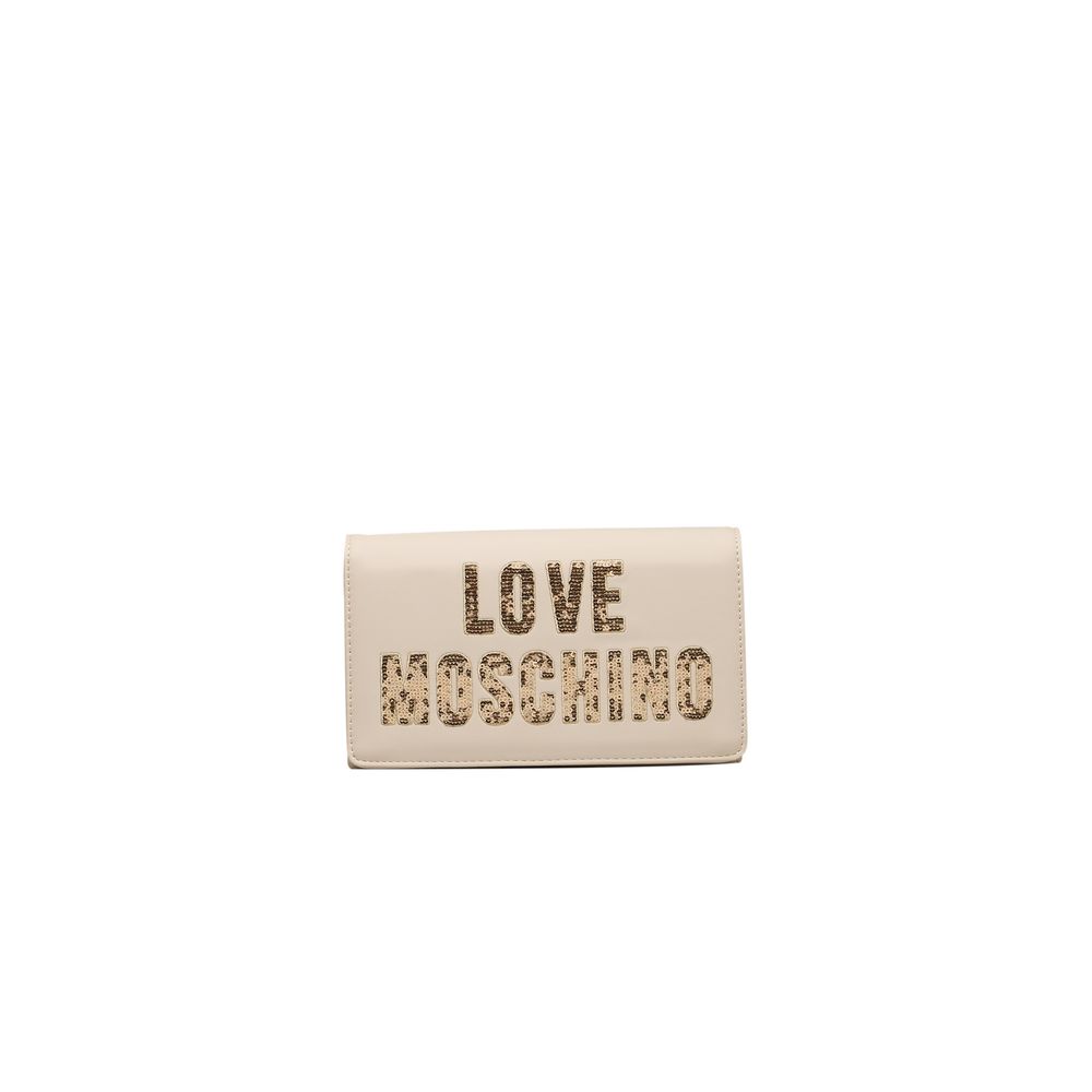 Love Moschino Beige Polyethylene Women Crossbody Bag