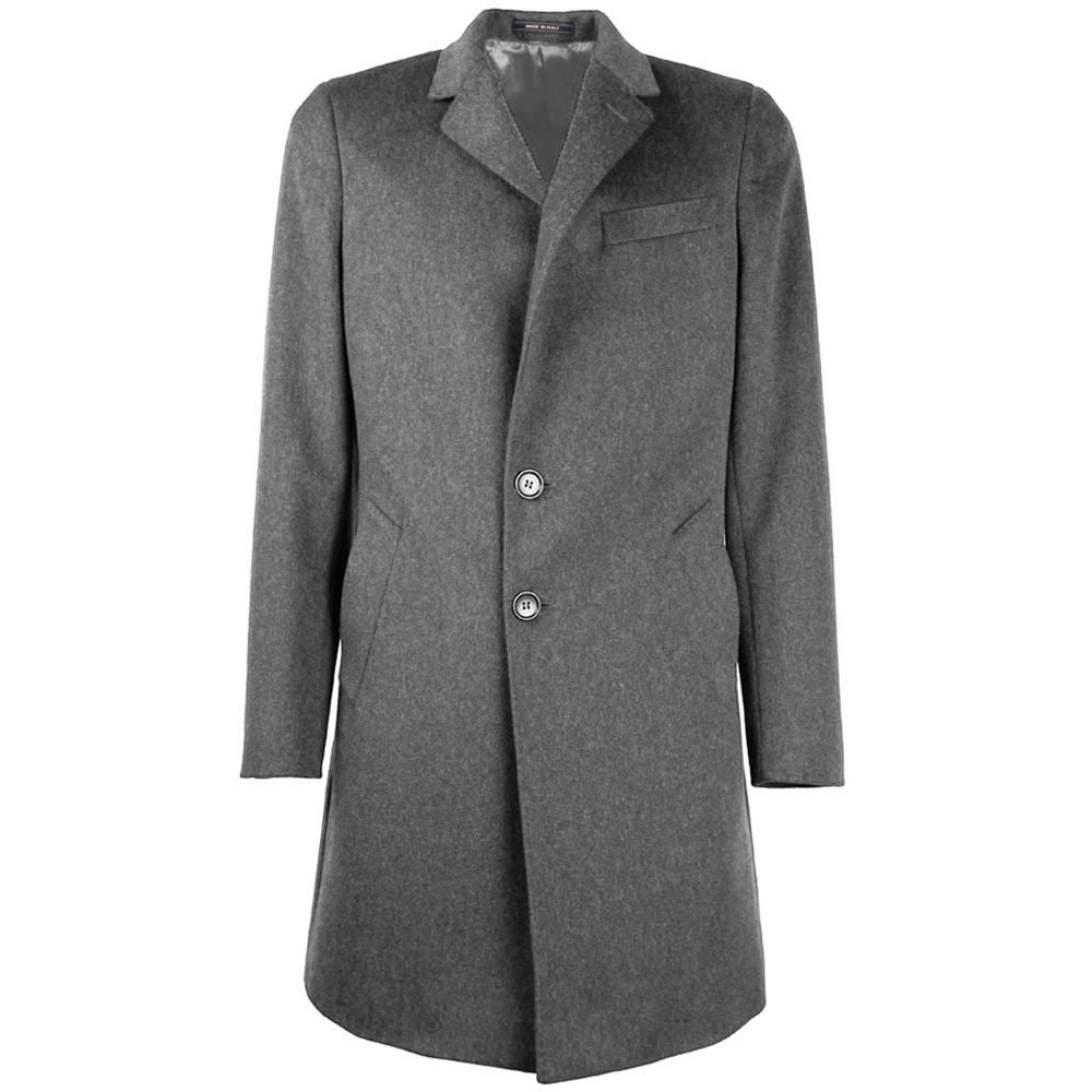 Made in Italy Gray Wool Men Jacket