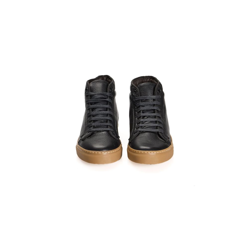 Roberto Pepe Luxury Black Calfskin Sneaker