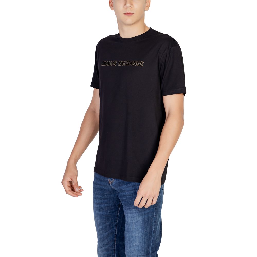 Armani Exchange Black Cotton T-Shirt